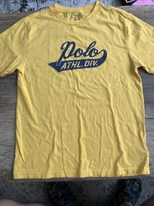 Polo Ralph Lauren Athletic Division Big Boys Cotton T-Shirt Size M(10-12) Yellow - Picture 1 of 3