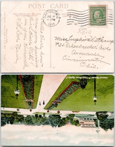National Military Home Dayton Ohio 1910 Fancy Cancel Vintage Antique Postcard - Picture 1 of 1