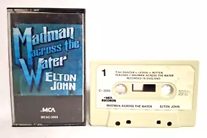 Vintage 1971 Original Elton John Madman Across The Water Cassette Tape Pop Rock - Foto 1 di 10