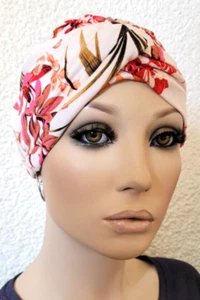 DAMEN CHEMO MÜTZE TURBAN Kopfbedeckung Chemotherapie Krebs Chemomütze Kira - Bild 1 von 5