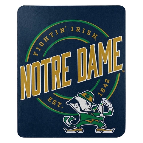 Notre Dame Fighting Irish NCAA Northwest Company 50x60 Campaign Throw Blanket Cover