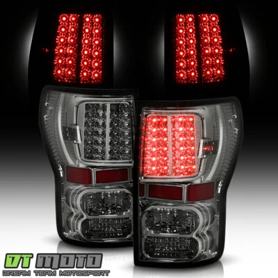 Для дымчатых задних фонарей пикапа Toyota Tundra 2007-2013 годов выпуска светодиодные стоп-сигналы левый + правый - Изображение 1 из 4