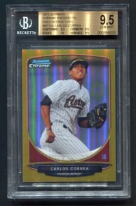 2013 Bowman Chrome Carlos Correa Gold Refractor RC 14/50 BGS 9.5 GEM MINT 💎 - Picture 1 of 2