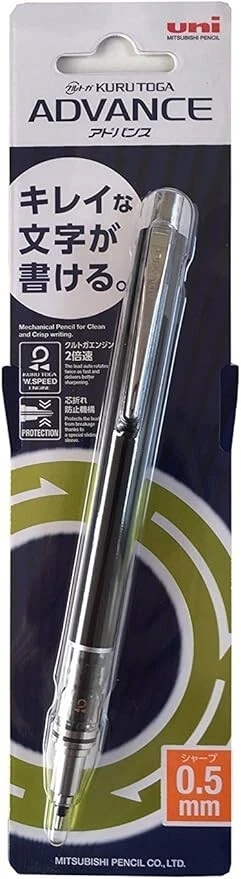 Lápiz mecánico Mitsubishi Kurutoga Advance 0,5 mm negro M5-559-1P-24 Foto 1 de 1