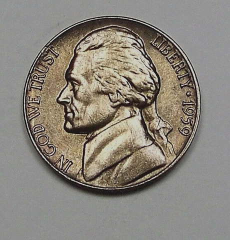1959 P    BU JEFFERSON NICKEL "BLACK BEAUTY" MINT ERROR             90220220 Cover