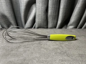 Oneida Balloon Utility Whisk Stainless Steel Olive Green Handle 12” - Picture 1 of 6