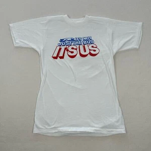 Vintage Greyhound Bus Shirt XS White Single Stitch Not Just the Bus Its Us 70s - Picture 1 of 8