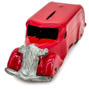 Vtg Red Marx / Wyandotte Bank Bus Car Truck Steel Man Cave Gift Wyandotte NICE! - Picture 1 of 22