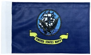 Navy 6" x 9" Motorcycle Flag - Picture 1 of 1