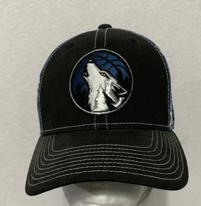 Adidas Minnesota Timberwolves Black & Blue Camo Snapback Hat Cap NBA CP5 - Picture 1 of 5