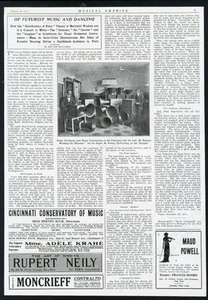 1914 Luigi Russolo Ugo Piatti foto Arte de Ruidos artículo musical anuncio de Maud Powell - Imagen 1 de 7