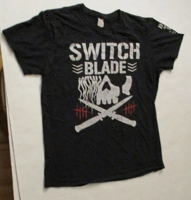 Camiseta Bullet Club Switch Blade Jay blanca con logotipo grande años 2010 usada lucha libre profesional Foto 1 de 4