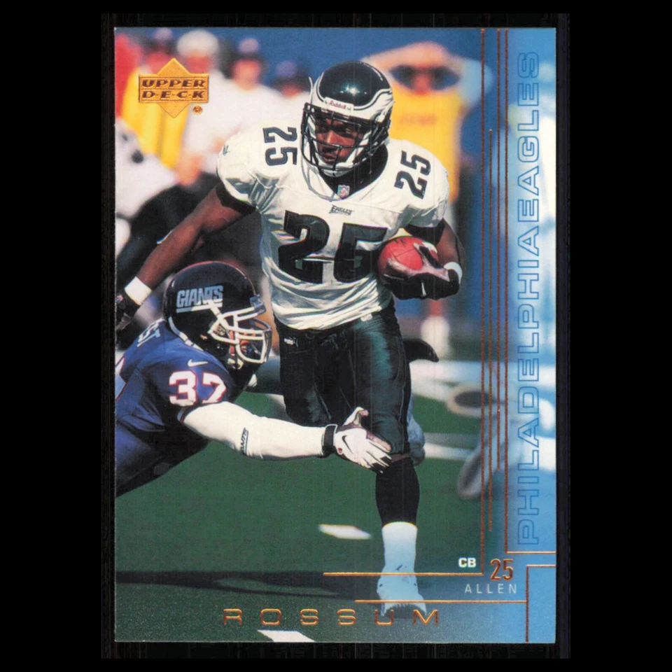 Allen Rossum #158 2000 Upper Deck Philadelphia Eagles Football Card NFL NM - Image 1 of 3