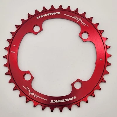 RaceFace Narrow Wide 104mm BCD 38-Tooth Bicycle Chainring Red NO PACKAGING - Image 1 of 2