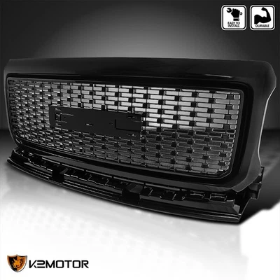 Black Fits 2015-2018 GMC Canyon Denali Style Front Bumper Hood Grille 1PC - Image 1 of 4