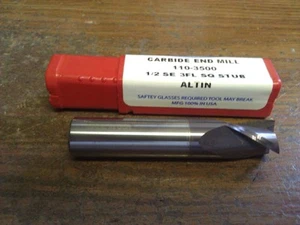 0,500 Zoll 1/2 Zoll 3-flötige einseitige Stummellänge AlTiN beschichteter Hartmetall-Schaftfräser - Bild 1 von 1