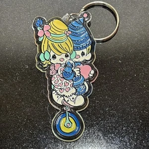 Precious Moments Keychain Clowns Unicycle 1991 Plastic Vintage New Old Stock - Picture 1 of 6