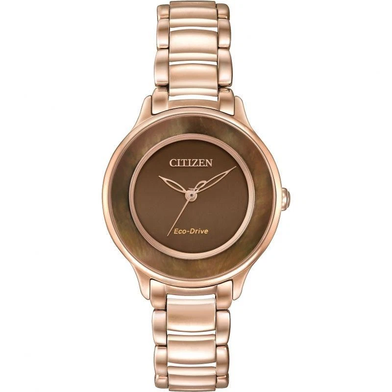 Citizen EM0382-86X Ladies Eco-Drive Circle Of Time Rose Tone Watch RRP £249.00 - image 1 of 1