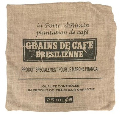 Surya 100% Jute Pillow Cover Throw Accent Beige Rustic Grain Bag 22" x 22 Square - Image 1 of 4