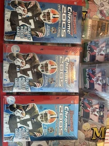 2005 Bowman Chrome Football Factory Sealed Hobby Box - Picture 1 of 3