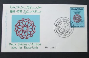 First Day Cover 200 Years U.S./Morocco Relations 17 July 1987 Rabat Museum - Picture 1 of 1