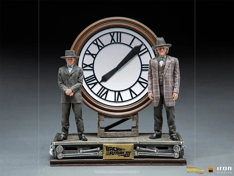 Iron Studios Back to the Future III 3 Marty Doc Clock Statue collectible figure Cover