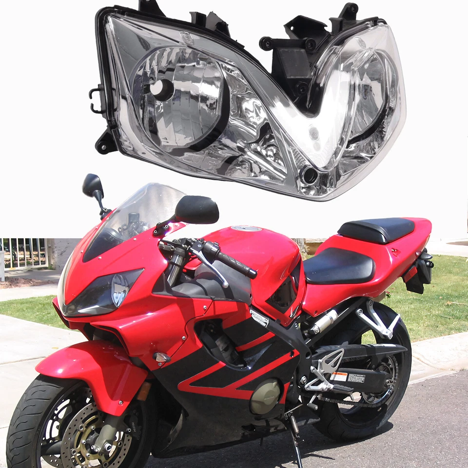 Conjunto de lámpara de luz de faro delantero apto para Honda CBR600 F4i 2001-07 03 04 05 06 Foto 1 de 4