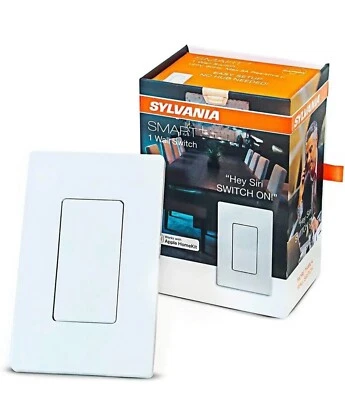SYLVANIA SMART+ VOICE CONTROL SIRI BLUETOOTH IN-WALL SWITCH New S33 - Image 1 of 4