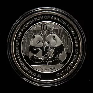 1 OZ 2009 China Panda 10Y 999.9 CONMEMORATION FOUNDATION AGRICULTURAL BANK CHINA - Imagen 1 de 2