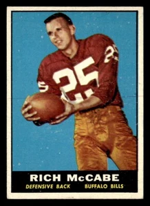 Rich McCabe 1961 Topps Rookie Card #161 Buffalo Bills - Bild 1 von 2