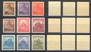 MiNr. 64-72 Böhmen & Mähren - Lindenzweig und Landschaften - postfrisch ** - Photo 1 sur 5