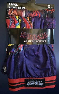 NIP Mens Bioworld Spiderman Marvel (2) Pack Boxer Briefs Underwear XL 40-42 - Image 1 of 4