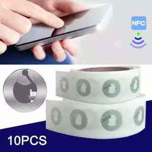 10 piezas/lote de etiquetas NFC 25 mm NTAG213 pegatinas en blanco J9 ventanas móviles bonitas - Imagen 1 de 12