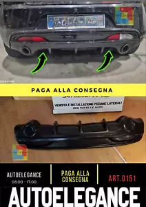 0151Difusor Alfa Romeo Mito 2008+ Sótano Paragolpes Trasero Dam Negro - Imagen 1 de 16