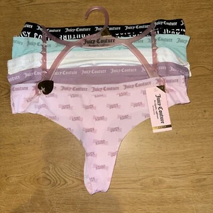 5 NUOVE MUTANDINE PERIZOMA JUICY COUTURE JC8239 5PKEF MF LOGO VITA SENZA MUTANDINE LINEE L - Foto 1 di 2
