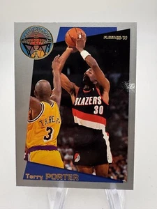 1992-93 Fleer Basketball Sharpshooters #6 Terry Porter - Picture 1 of 2