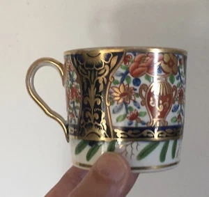 Antigua taza de té lata de café de porcelana Coalport Worcester Imari siglo XIX  - Imagen 1 de 11