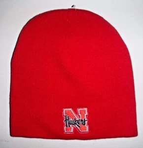 NEBRASKA CORNHUSKERS NCAA AUTÉNTICO 2 CARAS NUEVO GORRO TEJIDO SOMBRERO DE INVIERNO - Imagen 1 de 2
