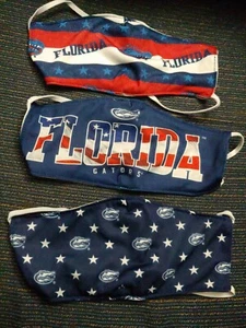 Menge 3 University of Florida UF Alligatoren Gesichtsmaske USA Flagge rot weiß blau - Bild 1 von 7