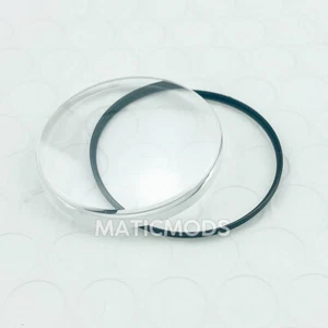 NH34 Compatible Slim Top Hat Sapphire Crystal for SKX SRPD Bezel Clear AR - Picture 1 of 2