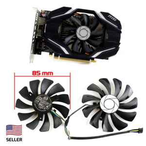 Ensemble complet de ventilateurs GPU 85 mm paire de ventilateurs MSI 1050 1060 470 570 GT blindage HA9010H12F-Z... - Photo 1/5