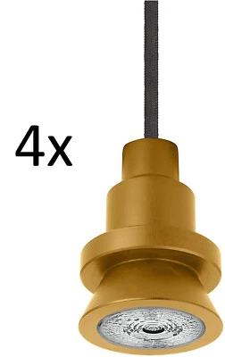 4x Osram Vintage Pendulum Deckenlampe gold incl. GU10 Spot EEK:F (Spektrum A-G) - Bild 1 von 4
