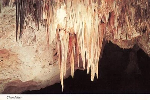 Carlsbad Caverns Chandelier Stalactites Stone Formation NM Vintage Postcard - Picture 1 of 2