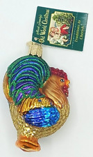 Old World Christmas 16006 Glass Blown Rooster Christmas Tree Ornament