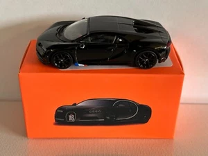 JKM Bugatti Chiron Model Car Alloy Diecast Vehicle BLACK 1:64 Scale NEW - Picture 1 of 12