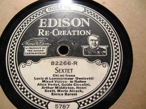 1916 Lucia Sextet ZENATELLO VERLET Rappold MATZENAUER Alice Verlet Edison 82266 - Picture 1 of 2
