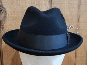 Bruno Capelo Blues Brothers Collection Hat Australian Wool Fedora Black - Picture 1 of 12