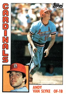 1984 Topps Andy Van Slyke #206 Rookie St Louis Cardinals - Free Shipping - Picture 1 of 2