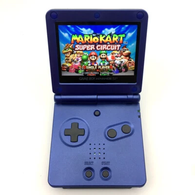 Deep Blue 10 Level Backlight V2 IPS LCD Panel Game Boy Advance SP GBA SP Console - Image 1 of 4