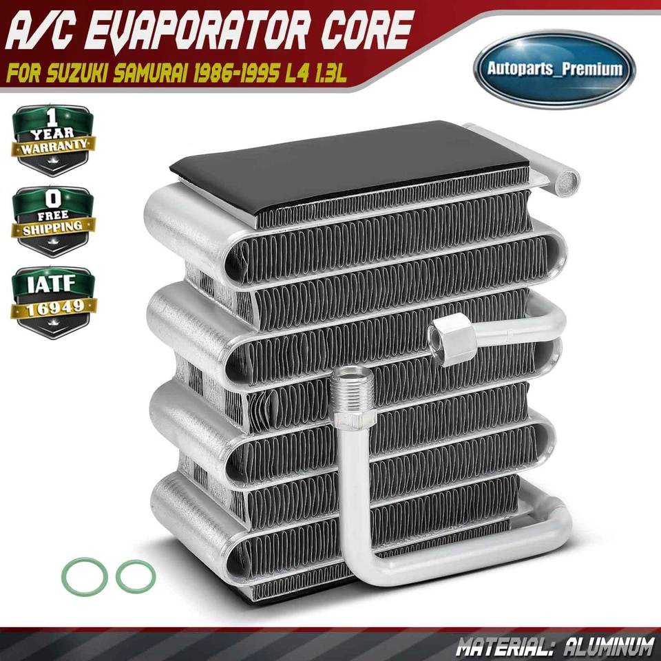 AC A/C Evaporator Core for Suzuki Samurai 1986 1987 1988-1995 L4 1.3L Serpentine - Image 1 of 4